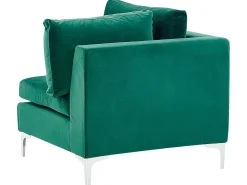 Sohvat<Beliani 4-Istuttava Kulmasohva Ja Rahi Sametti Oikeak. Vihrea Evja
