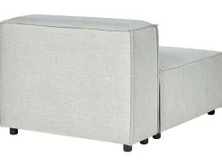 Sohvat<Beliani 3-Istuttava Kulmasohva Ja Rahi Pellava Vasenk. Vaaleanharmaa Aprica