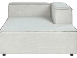 Sohvat<Beliani 3-Istuttava Kulmasohva Ja Rahi Pellava Vasenk. Vaaleanharmaa Aprica