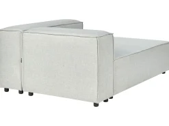 Sohvat<Beliani 3-Istuttava Kulmasohva Ja Rahi Pellava Vasenk. Vaaleanharmaa Aprica