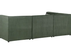 Sohvat<Beliani 4-Istuttava Kulmasohva Ja Rahi Vakosametti Oikeak. Tummanvihrea Lemvig