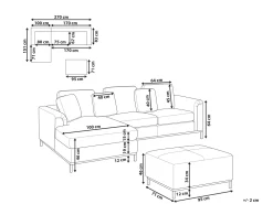 Online Beliani 5-Istuttava Kulmasohva Ja Rahi Nahka Oikeak. Ruskea Oslo