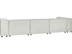 Cheap Beliani 3-Istuttava Kulmasohva Ja Rahi Pellava Oikeak. Vaaleanharmaa Aprica