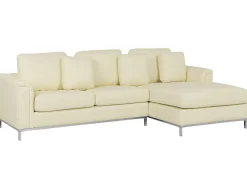 Cheap Beliani 5-Istuttava Kulmasohva Ja Rahi Nahka Vasenk. Beige Oslo