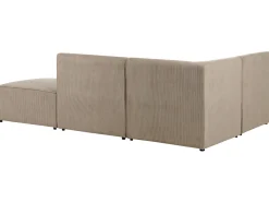 New Beliani 3-Istuttava Kulmasohva Ja Rahi Vakosametti Oikeak. Ruskeanharmaa Lemvig