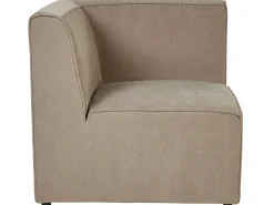 New Beliani 3-Istuttava Kulmasohva Ja Rahi Vakosametti Oikeak. Ruskeanharmaa Lemvig