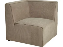 New Beliani 3-Istuttava Kulmasohva Ja Rahi Vakosametti Oikeak. Ruskeanharmaa Lemvig