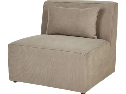 New Beliani 3-Istuttava Kulmasohva Ja Rahi Vakosametti Oikeak. Ruskeanharmaa Lemvig