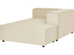 Cheap Beliani 2-Istuttava Kulmasohva Ja Rahi Pellava Vasenk. Beige Aprica