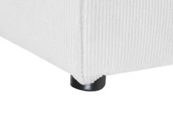 Fashion Beliani 5-Istuttava Kulmasohva Ja Rahi Vakosametti Vasenk. Luonnonvalkoinen Lemvig