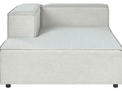 Sohvat<Beliani 2-Istuttava Kulmasohva Ja Rahi Pellava Oikeak. Vaaleanharmaa Aprica