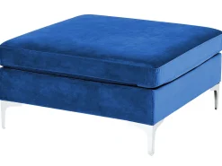 Sohvat<Beliani 5-Istuttava Kulmasohva Ja Rahi Sametti Vasenk. Laivastonsininen Evja