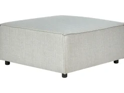 Best Sale Beliani 2-Istuttava Kulmasohva Ja Rahi Pellava Vasenk. Vaaleanharmaa Aprica