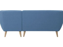 Best Sale Beliani 3-Istuttava Kulmasohva Kangas Vasenk. Sininen Motala