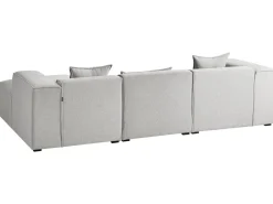 Discount Beliani 3-Istuttava Kulmasohva Kangas Vasenk. Vaaleanharmaa Dolva