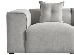 Discount Beliani 3-Istuttava Kulmasohva Kangas Vasenk. Vaaleanharmaa Dolva