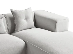 Discount Beliani 3-Istuttava Kulmasohva Kangas Vasenk. Vaaleanharmaa Dolva