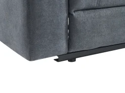 Sohvat<Beliani 5-Istuttava Kulmasohva Kangas Sahkosaadettava Usb-Portti Tummanharmaa Rokke