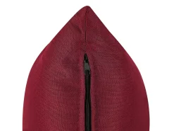 Sohvat<Beliani 3-Istuttava Kulmasohva Kangas Oikeak. Tummanpunainen Vikna