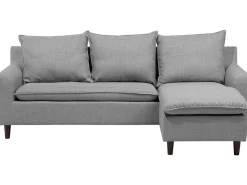 Online Beliani 4-Istuttava Kulmasohva Kangas Kaannettava Vaaleanharmaa Elvenes