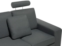 Sohvat<Beliani 6-Istuttava Kulmasohva Kangas Oikeak. Tummanharmaa Stockholm