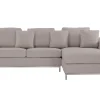 Sohvat<Beliani 4-Istuttava Kulmasohva Kangas Vasenk. Beige Oslo