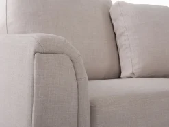 Sohvat<Beliani 4-Istuttava Kulmasohva Kangas Vasenk. Beige Oslo