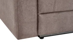 Sohvat<Beliani 5-Istuttava Kulmasohva Kangas Sahkosaadettava Usb-Portti Ruskeanharmaa Rokke