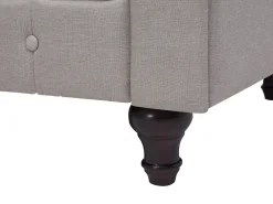 Sohvat<Beliani 6-Istuttava Kulmasohva Kangas Oikeak. Beige Chesterfield