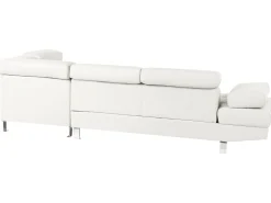 Online Beliani 5-Istuttava Kulmasohva Keinonahka Vasenk. Valkoinen Norrea