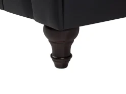 Store Beliani 6-Istuttava Kulmasohva Keinonahka Oikeak. Musta Chesterfield