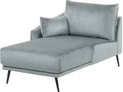 Sohvat<Beliani 3-Istuttava Kulmasohva Led-Valoilla Sametti Oikeak. Harmaa Varde