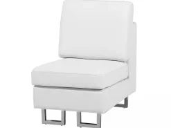 Hot Beliani 6-Istuttava Kulmasohva Nahka Vasenk. Valkoinen Stockholm