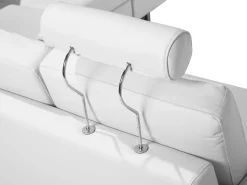 Sohvat<Beliani 6-Istuttava Kulmasohva Nahka Oikeak. Valkoinen Stockholm