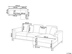 Cheap Beliani 4-Istuttava Kulmasohva Nahka Vasenk. Ruskea Oslo