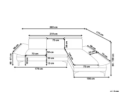 Shop Beliani 4-Istuttava Kulmasohva Nahka Vasenk. Ruskeanharmaa Farila