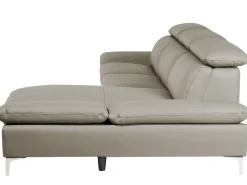 Shop Beliani 4-Istuttava Kulmasohva Nahka Vasenk. Ruskeanharmaa Farila