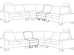Sohvat<Beliani 6-Istuttava Kulmasohva Nahka Vasenk. Ruskea Stockholm