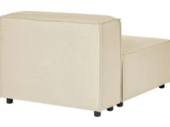 Sohvat<Beliani 3-Istuttava Kulmasohva Pellava Oikeak. Beige Aprica