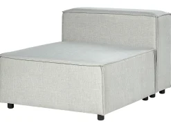 Sohvat<Beliani 3-Istuttava Kulmasohva Pellava Vasenk. Vaaleanharmaa Aprica