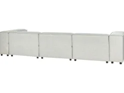 Sohvat<Beliani 3-Istuttava Kulmasohva Pellava Vasenk. Vaaleanharmaa Aprica