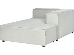 Sohvat<Beliani 3-Istuttava Kulmasohva Pellava Vasenk. Vaaleanharmaa Aprica