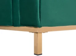 Sohvat<Beliani 4-Istuttava Kulmasohva Rahilla Sametti Vasenk. Tummanvihrea Oslo