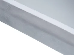 Sohvat<Beliani 4-Istuttava Kulmasohva Sametti Vasenk. Harmaa Oslo