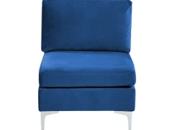 Sale Beliani 6-Istuttava Kulmasohva Sametti Vasenk. Laivastonsininen Evja