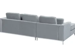 Hot Beliani 4-Istuttava Kulmasohva Sametti Oikeak. Harmaa Oslo