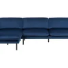 Clearance Beliani 4-Istuttava Kulmasohva Sametti Oikeak. Laivastonsininen Vinterbro