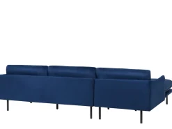 Clearance Beliani 4-Istuttava Kulmasohva Sametti Oikeak. Laivastonsininen Vinterbro