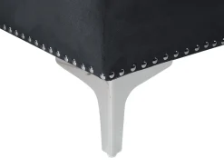 Sohvat<Beliani 3-Istuttava Kulmasohva Sametti Vasenk. Musta Flen