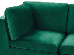 Online Beliani 4-Istuttava Kulmasohva Sametti Vasenk. Vihrea Evja